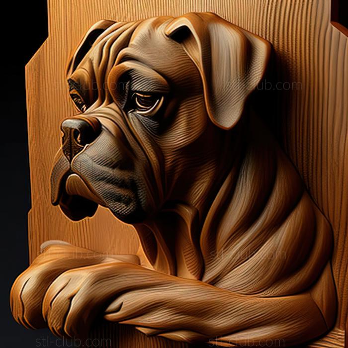 3D model st German boxer dog (STL)